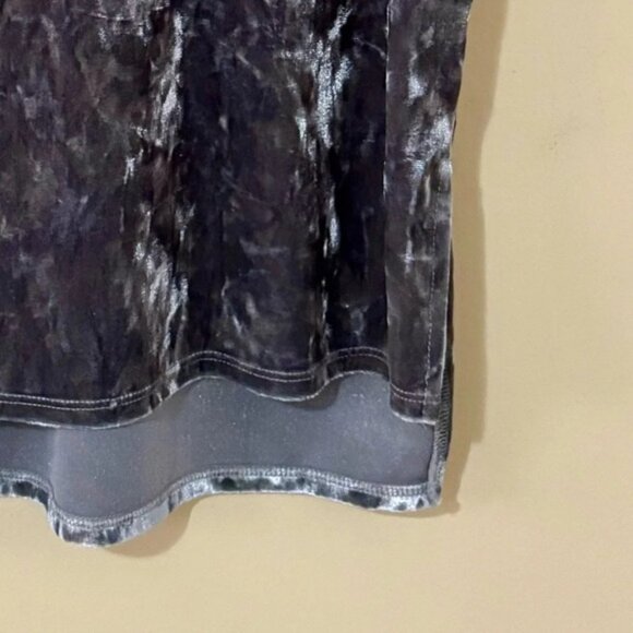 Dynamite Grey Silver Crushed Velvet  T Shirt Top Size S - Picture 3 of 4